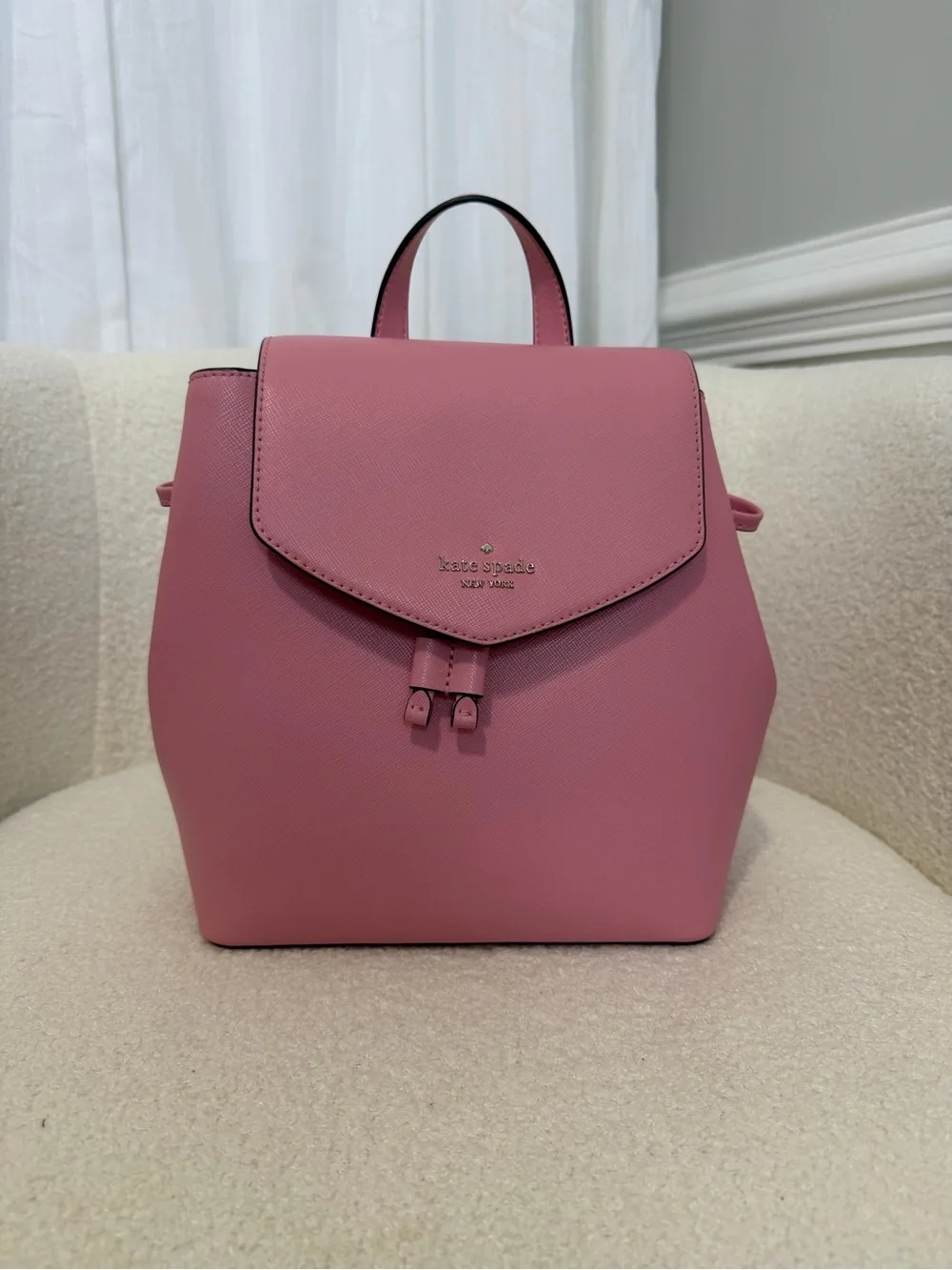 kate spade Pink Saffiano Leather Mini Backpack